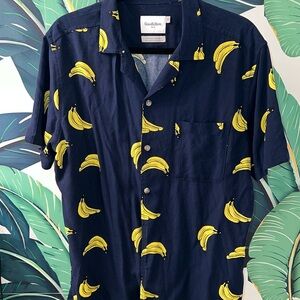 Goodfellow & Co. banana graphic button down tee